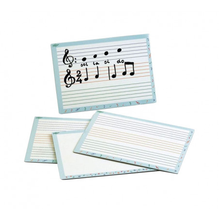 PIZARRA BLANCA DOBLE FAIBO PENTAGRAMAS 21×30 cm