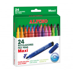 ESTUCHE 24 ROTULADORES ALPINO MAXI