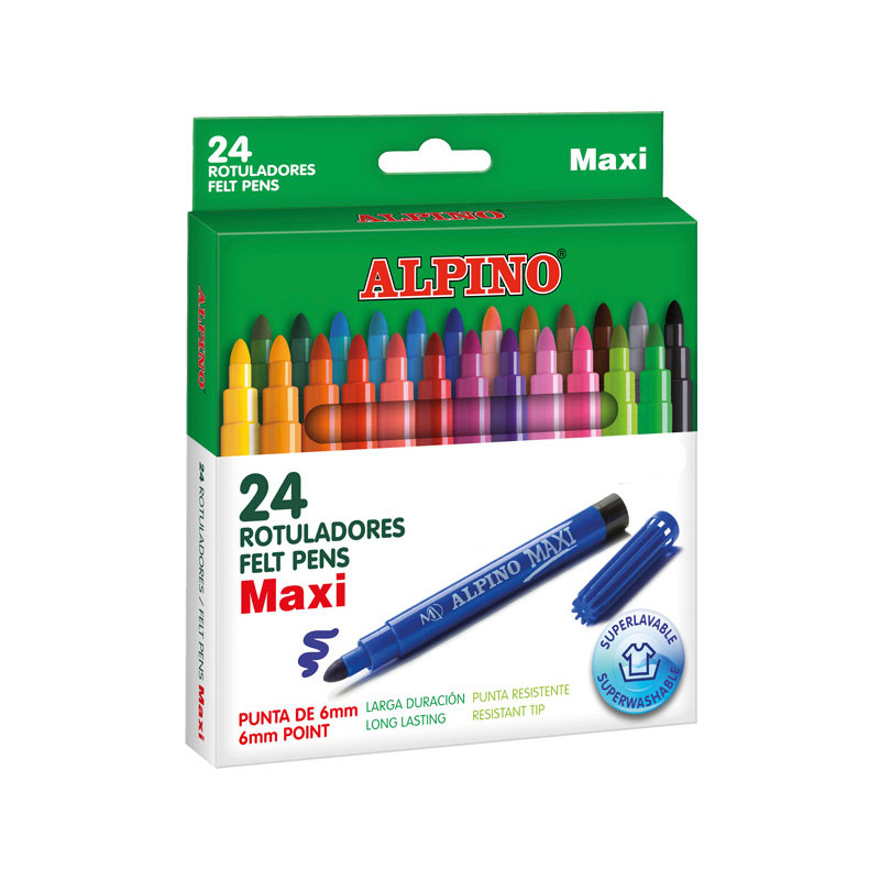 ESTUCHE 24 ROTULADORES ALPINO MAXI