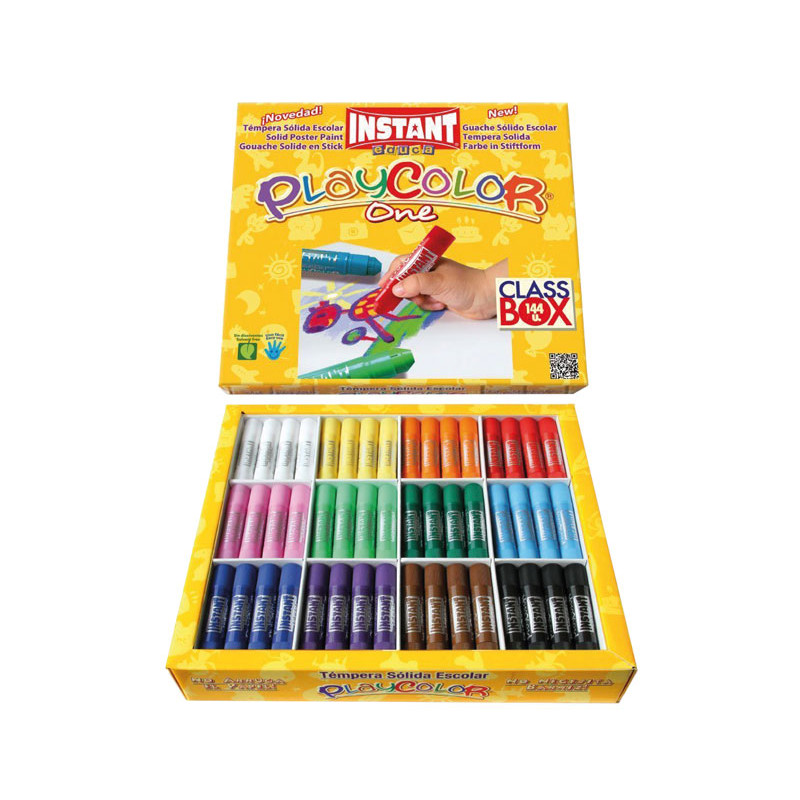 CLASSBOX 144 TÉMPERAS PLAYCOLOR SÓLIDAS 10gr SURTIDAS