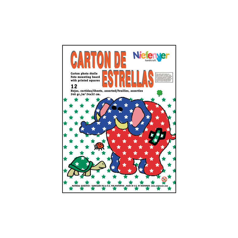 PACK 12 LÁMINAS DECORADAS NIEFENVER: ESTRELLAS BÁSICAS