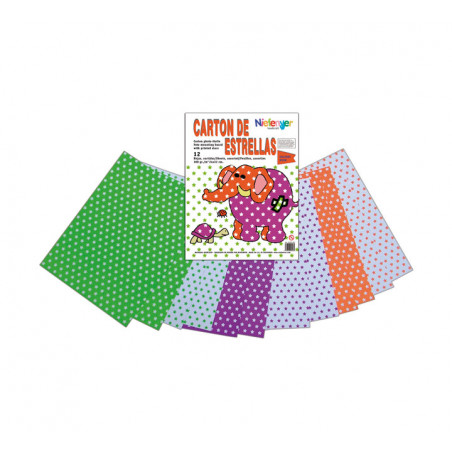 PACK 12 LÁMINAS DECORADAS NIEFENVER: ESTRELLAS NEÓN