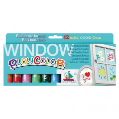 CAJA 12 TÉMPERAS PLAYCOLOR SÓLIDAS 10gr WINDOW