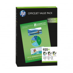 PACK DE AHORRO DE 3 CARTUCHOS DE TINTA ORIGINAL HP 935XL DE ALTA CAPACIDAD + PAPEL A4