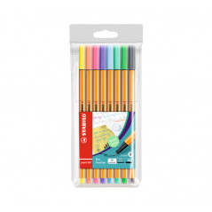 ESTUCHE 8 ROTULADORES STABILO POINT 88 COLORES PASTEL