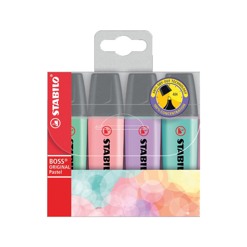 ESTUCHE 4 MARCADORES STABILO BOSS ORIGINAL PASTEL 3 ESTUCHE 4 MARCADORES STABILO BOSS ORIGINAL PASTEL 3
