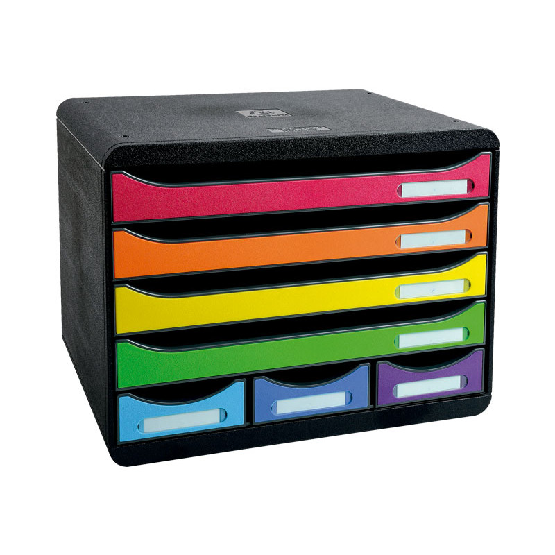 MÓDULO EXACOMPTA STORE-BOX MINI IDERAMA ARLEQUIN 7 CAJONES MÓDULO EXACOMPTA STORE-BOX MINI IDERAMA ARLEQUIN 7 CAJONES