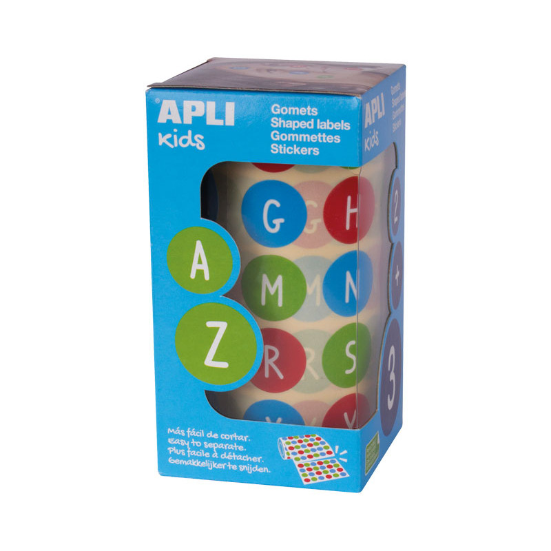ROLLO GOMETS APLI CÍRCULO ø 20mm LETRAS ROLLO GOMETS APLI CÍRCULO ø 20mm LETRAS