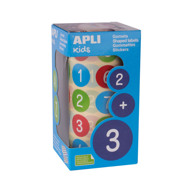 ROLLO GOMETS APLI CÍRCULOS ø 20mm NÚMEROS ROLLO GOMETS APLI CÍRCULOS ø 20mm NÚMEROS