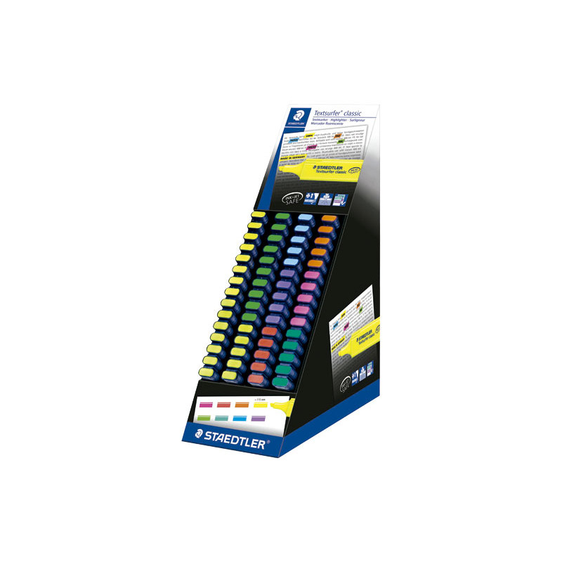 EXPOSITOR 60 MARCADORES FLUORESCENTES STAEDTLER TEXTSURFER CLASSIC