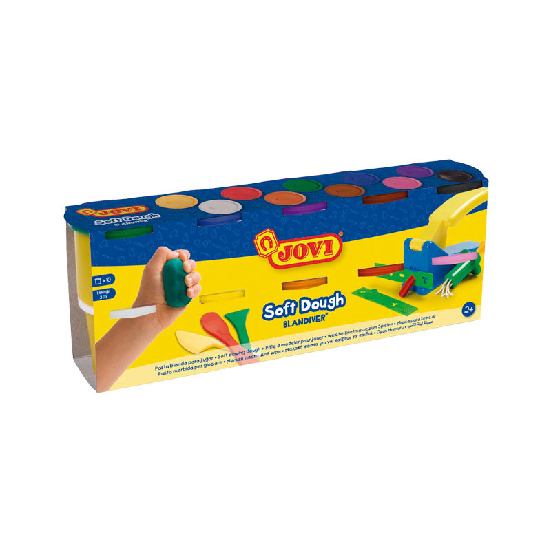 PACK 10 BOTES PLASTILINA JOVI SOFT DOUGH BLANDIVER PACK 10 BOTES PLASTILINA JOVI SOFT DOUGH BLANDIVER