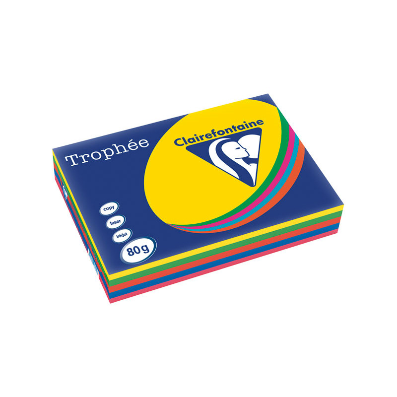 PAQUETE 500h PAPEL TROPHÉE CLAIREFONTAINE A3 INTENSO SURTIDO PAQUETE 500h PAPEL TROPHÉE CLAIREFONTAINE A3 INTENSO SURTIDO