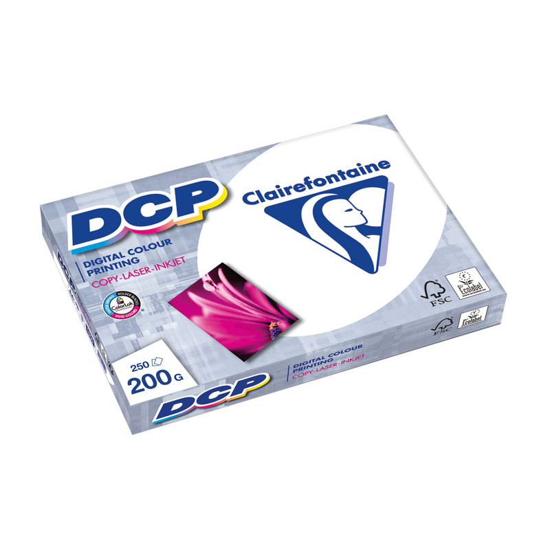 PAQUETE 250h PAPEL CLAIREFONTAINE DCP 200gr A4