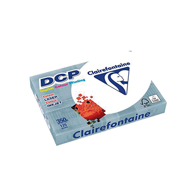 PAQUETE 125h PAPEL CLAIREFONTAINE DCP 350gr A4