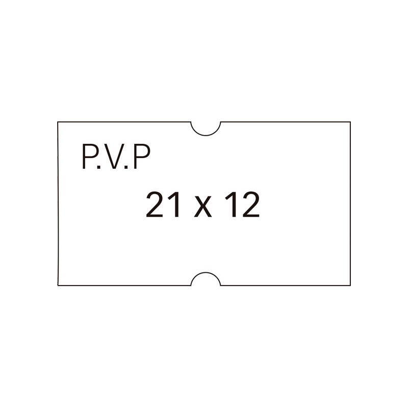 PACK 6 ROLLOS APLI PARA ETIQUETADORA 21x12mm P.V.P.