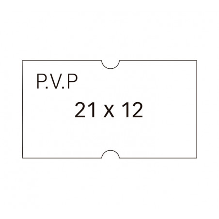 PACK 6 ROLLOS APLI PARA ETIQUETADORA 21x12mm P.V.P.