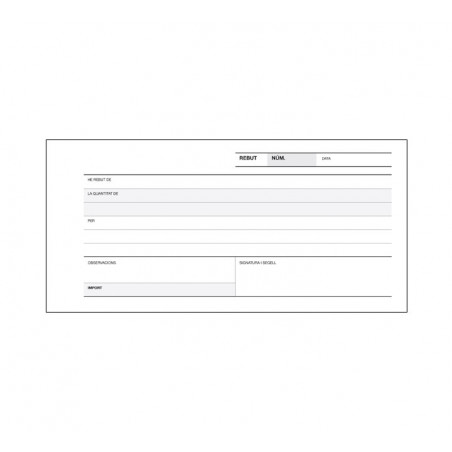 TALONARIO APLI RECIBOS 1/3 CATALÁN