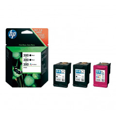 PACK DE AHORRO DE 3 CARTUCHOS DE TINTA ORIGINAL HP 300