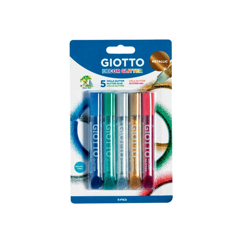 BLÍSTER 5 TUBOS PEGAMENTO GIOTTO GLITTER METALLIC BLÍSTER 5 TUBOS PEGAMENTO GIOTTO GLITTER METALLIC