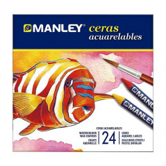 ESTUCHE 24 u. MANLEY CERAS ACUARELABLES