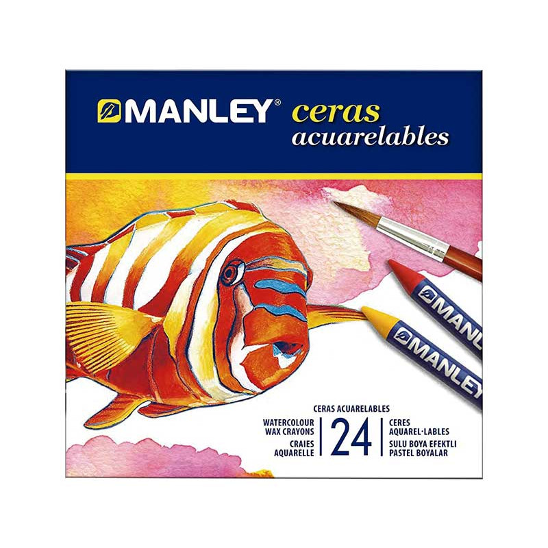 ESTUCHE 24 u. MANLEY CERAS ACUARELABLES