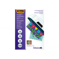 PACK 100 FUNDAS DE PLASTIFICAR FELLOWES ADHESIVAS 80 MICRAS A4