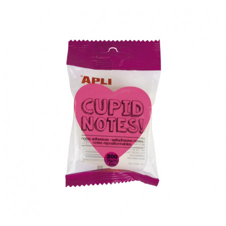 BLOC 200h NOTAS ADHESIVAS: "CORAZÓN"