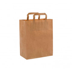 CAJA 250 BOLSAS CON ASAS BIODEGRADABLES DE PAPEL KRAFT 14x32cm