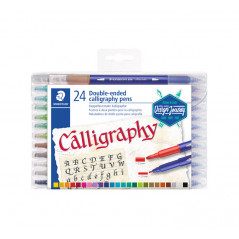 ESTUCHE 24 ROTULADORES STAEDTLER CALLIGRAPH DUO 3005