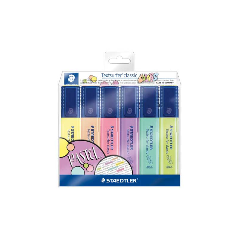 ESTUCHE 6 MARCADORES FLUORESCENTE STAEDTLER PASTEL & VINTAGE ESTUCHE 6 MARCADORES FLUORESCENTE STAEDTLER PASTEL & VINTAGE