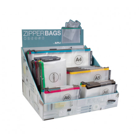 EXPOSITOR 80 BOLSAS APLI ZIPPER SURTIDAS