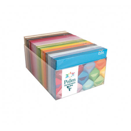 CAJA 15 PAQUETES SOBRES LISOS CLAIREFONTAINE COLORES 114x162