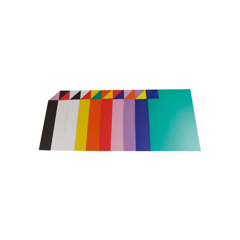 PAQUETE 50h CARTULINA CLAIREFONTAINE BICOLOR 50x32,5