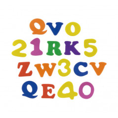 BOLSA 108 FIGURAS GOMA EVA FIXO KIDS ADHESIVAS: LETRAS Y NÚMEROS