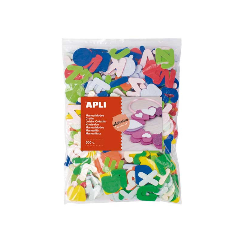 BLÍSTER 500 FIGURAS APLI GOMA EVA ADHESIVAS: LETRAS BLÍSTER 500 FIGURAS APLI GOMA EVA ADHESIVAS: LETRAS