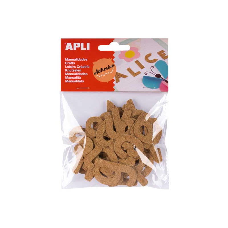 BLÍSTER 52 FIGURAS APLI CORCHO ADHESIVAS: LETRAS BLÍSTER 52 FIGURAS APLI CORCHO ADHESIVAS: LETRAS