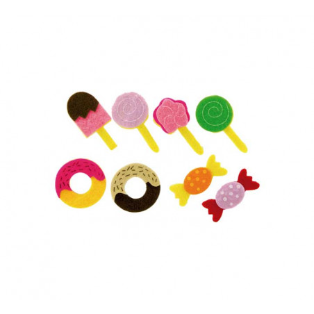 SET 16 FIGURAS FIELTRO FIXO KIDS ADHESIVAS 3D: CHUCHES