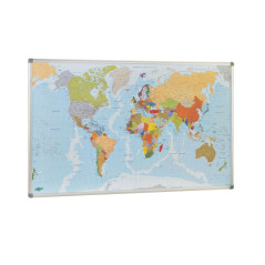 MAPA MUNDI FAIBO PLASTIFICADO ENROLLADO