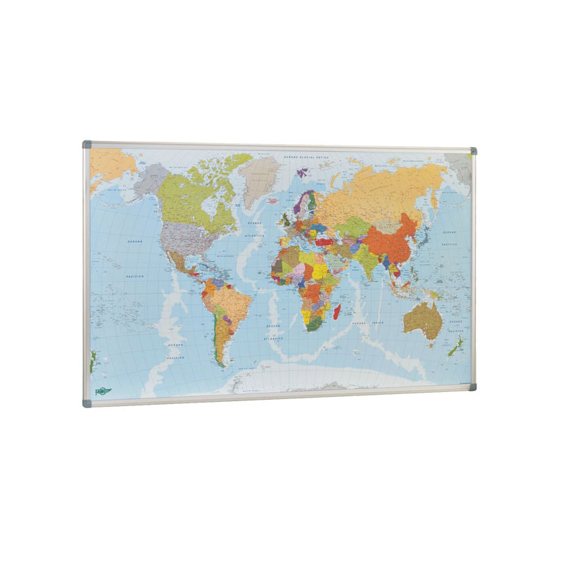 MAPA MUNDI FAIBO PLASTIFICADO ENROLLADO