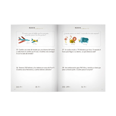 PACK 10 CUADERNOS RUBIO PROBLEMAS P15