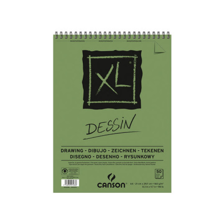 BLOC 50h CANSON DE DIBUJO DESSIN LIGERO XL 160gr A4 ESPIRAL