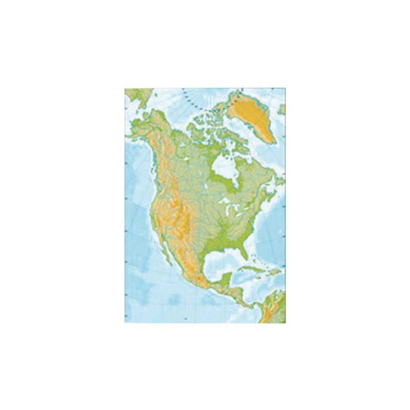 PACK 100 MAPAS MUDOS EN COLOR "FÍSICO: AMÉRICA DEL NORTE" PACK 100 MAPAS MUDOS EN COLOR "FÍSICO: AMÉRICA DEL NORTE"