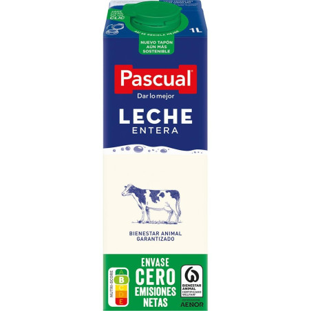 CAJA 6 BRICKS LECHE PASCUAL ENTERA 1L
