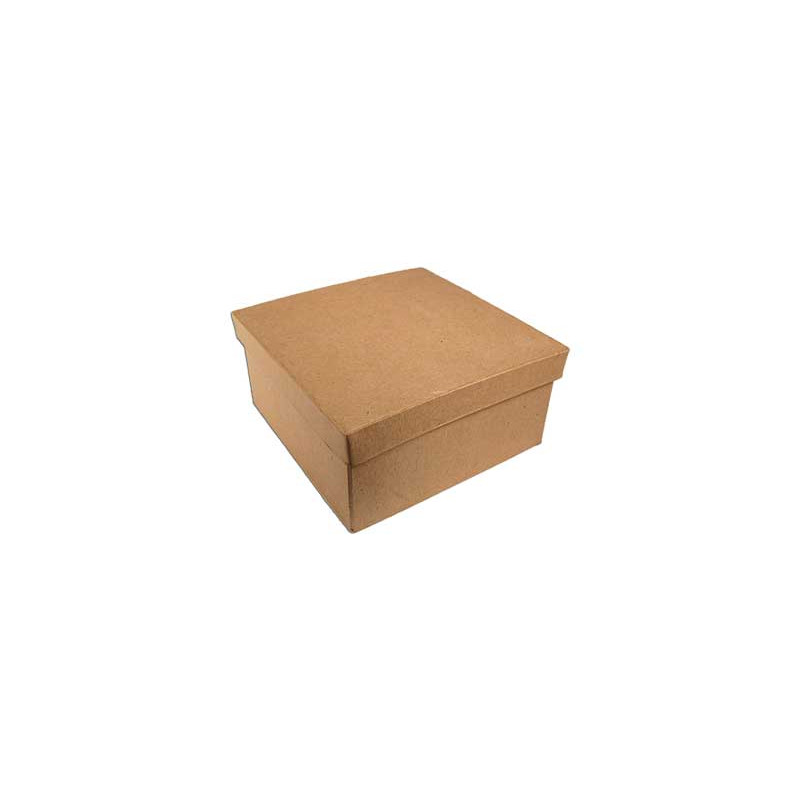 CAJA DE PAPEL MACHÉ INNSPIRO CUADRADO 8x8x4cm CAJA DE PAPEL MACHÉ INNSPIRO CUADRADO 8x8x4cm