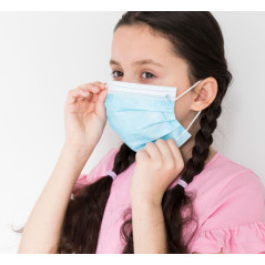 PAQUETE DE 5 MASCARILLAS HIGIÉNICAS DE 3 CAPAS PARA NIÑOS