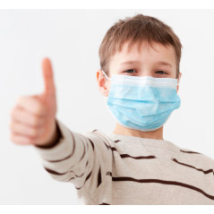 PAQUETE DE 5 MASCARILLAS HIGIÉNICAS DE 3 CAPAS PARA NIÑOS
