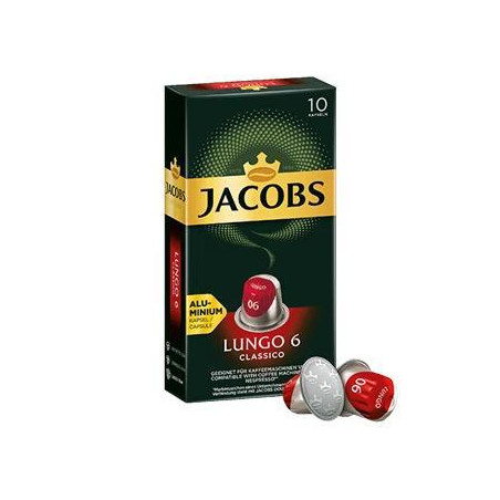 CAJA 10 CÁPSULAS CAFÉ JACOBS "LUNGO 6 CLASSICO"