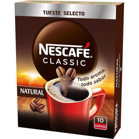PACK 10 SOBRES CAFÉ NESCAFÉ CLASSIC NATURAL
