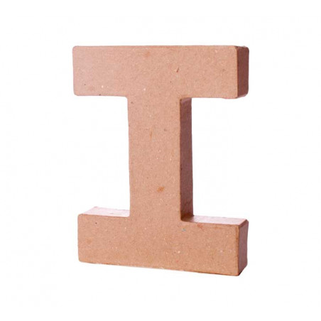 LETRA DE PAPEL MACHÉ INNSPIRO "I" 10Cm