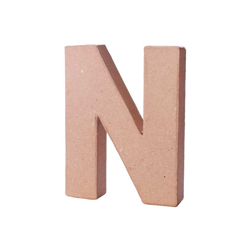 LETRA DE PAPEL MACHÉ INNSPIRO "N" 10Cm LETRA DE PAPEL MACHÉ INNSPIRO "N" 10Cm